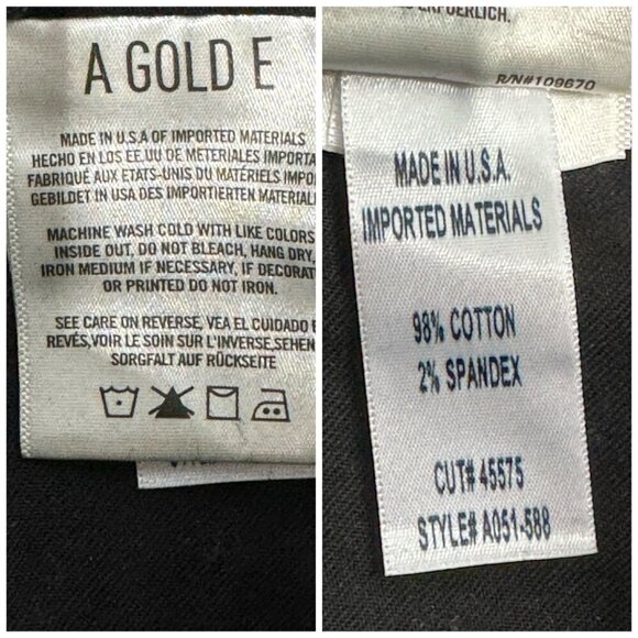 AGOLDE Roxanne Leatherette High Rise Skinny Jeans in Black Women's Sz 26 - Picture 14 of 15